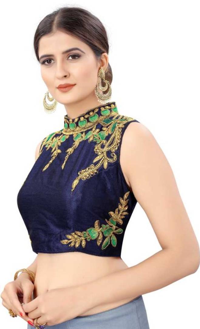 Trendy phantom silk Stitched Blouse for Women